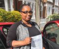 Glenise with Driving test pass certificate